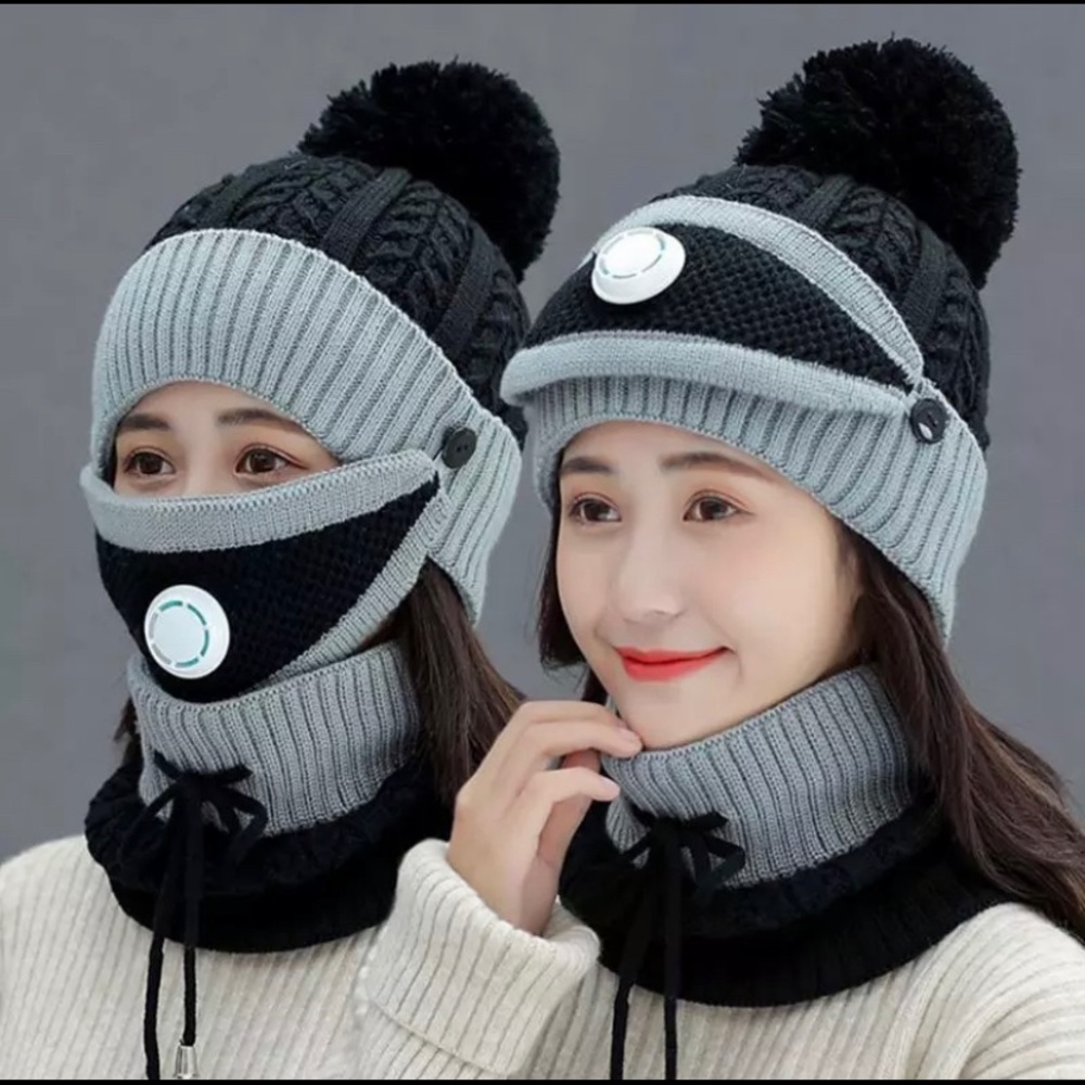 Hat, Scarf and Mask Set